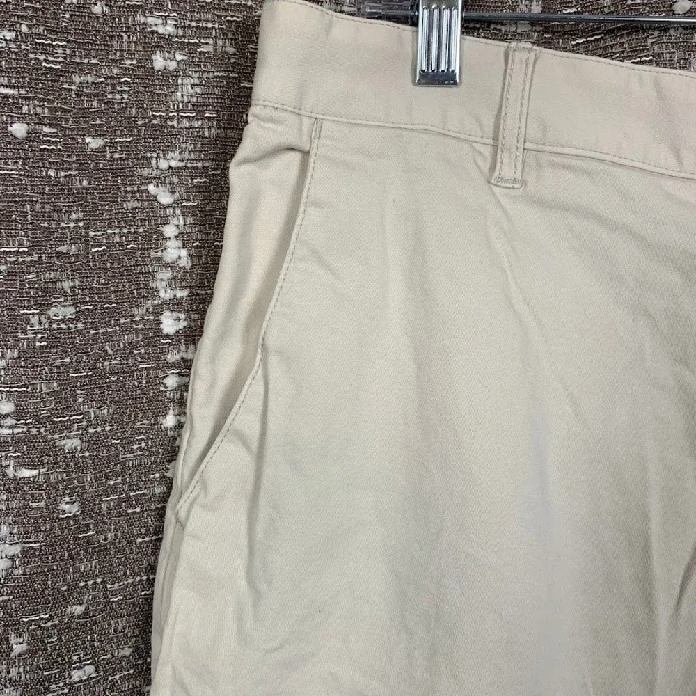 Faherty All Day Shorts Mens 35 Khaki Beige Flat Front Chino 9 Inch Inseam